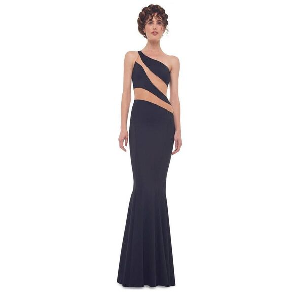 Norma Kamali Snake Mesh Fishtail Gown in Black L EU40 - Picture 4 of 9